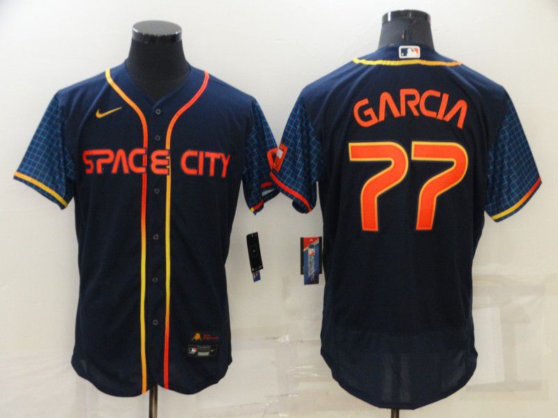 Men Houston Astros #77 Garcia Blue City Edition Elite Nike 2022 MLB Jerseys->women mlb jersey->Women Jersey